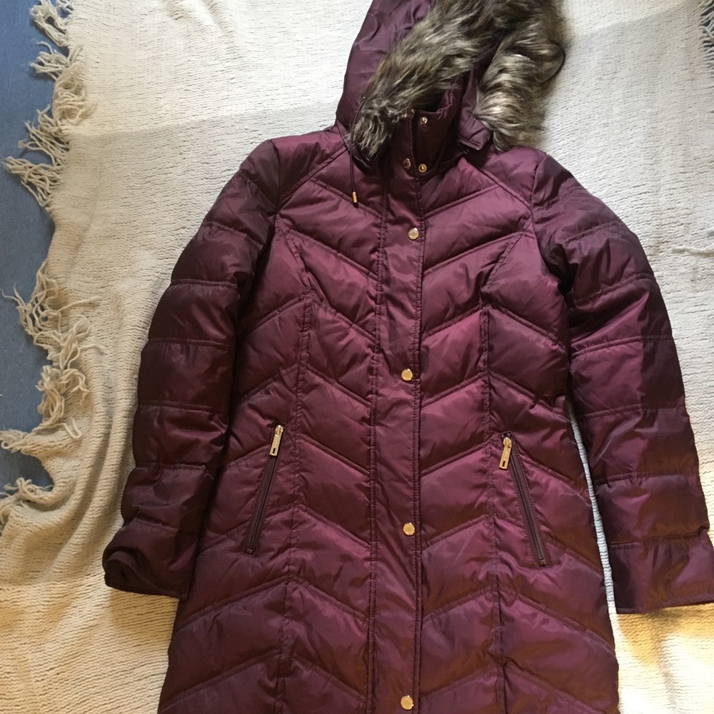 Kenneth Cole aubergine coat